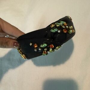 Living Fully Embellished Black Headband